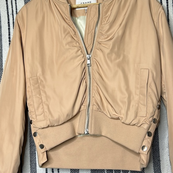 Frame Shirred Bomber Jacket - Picture 9 of 13